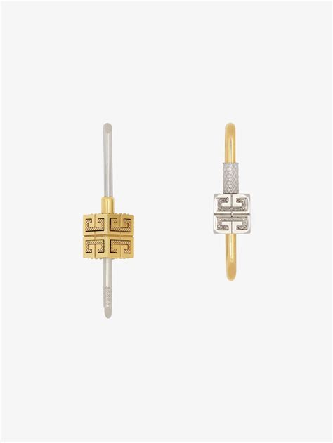 givenchy lock asymmetrical earrings|Givenchy.